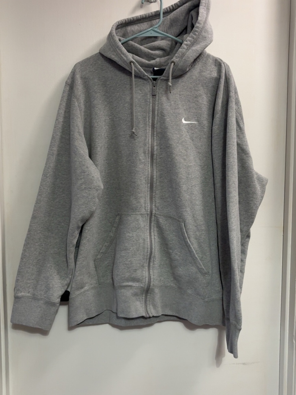 Nike Gray Zip-Up Hooded Sweatshirt